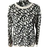 Garnet Hill  Women’s Crewneck Sweatshirt Black Quilted Long Sleeve Medium Photo 0