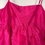 A New Day Women's Shiny Pink Tiered Taffeta Tank Top - Size Medium - NWT Photo 6