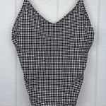 Kona Sol NWT  Black White Gingham One Piece Bathing Suit Swim Ocean Beach XL(16) Photo 0