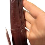 Spanx  Faux Patent Leather Leggings Large Burgundy‎ Ruby Photo 9