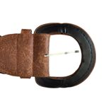 Women's unbranded brown braided stretch leather belt with leather buckle Photo 9