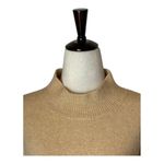 Magaschoni Sweater Women Small Tan Knit Wool Blend Mock Neck Pullover Photo 3