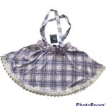 Her Universe Pink & Purple Plaid Lace Suspender Skirt Photo 2