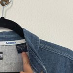 Vintage Nokia Denim Shirt Shacket Blue XL Photo 2
