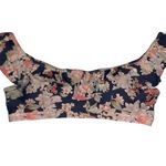 Floral Bikini Top Size 2XL Blue Photo 0