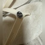 Coach Abbigail Flip Flops Turnlock Logo White Thong Sandals Size 7/8 Photo 2