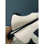 TABITHA SIMMONS Pale Pink / Black Chiffon Bow Pointed Toe Flats sz 41 (US 10) Photo 7