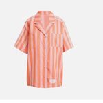 Adidas NWT Originals Resort Striped Cotton Button-Up Shirt Oversized Small Photo 5