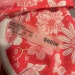 SheIn  Pink White Bikini Swimsuit Two Piece Size Large EUC #6472 Photo 1