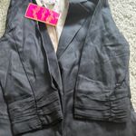 Candie's Black Cropped Blazer with Peplum Flare Photo 10