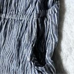 Old Navy Blue and White Striped Linen Blend Cami Dress Photo 4