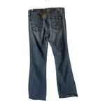 Vigoss  USA Y2k Jeans 7/8 Bootcut Flare Blue Denim Embroidered Low Rise Pants Photo 1