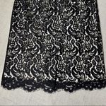 White House | Black Market Black Lace Scalloped Edge Straight Pencil Skirt Size 8 Photo 8