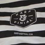 Harp & Finial Black & White Stripe Zippered Tote Photo 2