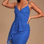 Lulus Lulu’s Blue Lace Dress Small Photo 3