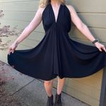 Norma Kamali  Black Halter Dress Large Photo 2