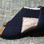 Comfortiva Alesha Stretch Woven Wedge Heeled Sandal in Navy (Wide) Size undefined Photo 3