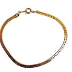 Gold tone flat chain bracelet Photo 2