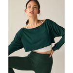 Beyond Yoga Duet 2-way Convertible Shrug Top in Dark Spruce Green Small New Photo 12