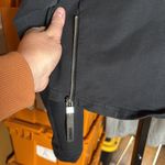 Gymshark  Cropped Hoodie Black Pull Over Sweatshirt Zipper Accents Size Medium Photo 4