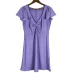 Levi's Levi’s Skylar Floral Mini Dress Size L Pastel Purple Flutter Sleeve Cottagecore Photo 1