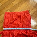 Loft  Beach Floral Embroidered Strapless Romper Red Orange Sz Medium NWT Photo 7