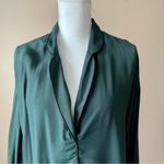 ZARA  | Hunter Green Lounge Inspired Blouse Sz L Photo 2