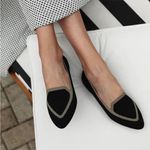 Birdies  The Blackbird Knit Flat Shoes 8.5 Black Tan Pointed Almond Toe Photo 10