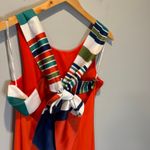 Lulus Orange Red Shift Dress With Multi Photo 4