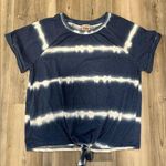 Como vintage Navy and white tie-dye crop top #tiedye  chest is 21, length is 24 Photo 0