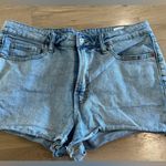 Old Navy  high rise OG straight cut off shorts blue denim size 12 Photo 2