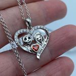 Night Before Christmas I Love You Forever Heart CZ Necklace Silver Photo 2