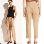 Vince Linen Blend Belted Pant Natural Brown Medium Photo 1