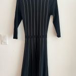 New York And Company Eva Mendes NY & Company Black Knit Fit & Flare Dress Size XS 3/4 Sleeve Striped Photo 5