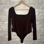 Lululemon Nulu Square Neck Long Sleeve Bodysuit Thong Cut NWT Size Large (FRPR) Photo 4