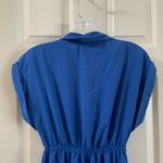 Maude Blue V Neck Collared Short Sleeve Dress size Small Photo 7