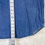 Solutions New York Denim Sleeveless Shirt Beach Embroidery Button Up S Blue Photo 2