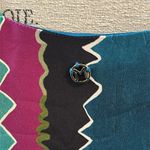 Marie Oliver Pink and Green Asymmetrical Peplum Spaghetti Strap Top Size XS Photo 3