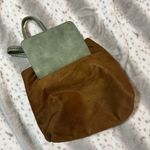 Anthropologie Beach Front Tote Bag Perforated Cut Out Faux Leather Green Photo 3