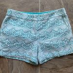 Loft Lace High Waist Turquoise White Shorts Photo 7