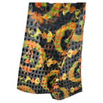 Floral Black and Orange Christmas, semi sheer Scarf Photo 4