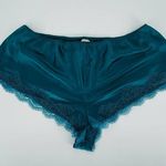Victoria's Secret  Women's Green Satin Sleep Shorts/Boxers with Lace - Size L NWT Photo 0