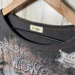 Vintage 90s Buffalo Bills Wild West Faded Western‎ Cowgirl 3/4 Sleeve Womens Lg Black Photo 2