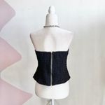 Black‎ Rosette Tube Top Y2K 2000s Coquette Festival Night Out Small Black Photo 1