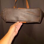 Montana West Brown and Tan Tote Bag with Contrast Stitching, Faux Leather Photo 9