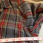 L.L.Bean  Shirt Women Medium M Gray Scotch Plaid Flannel Slightly Fitted Top Photo 6