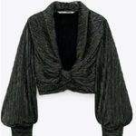 ZARA  Metallic Thread Top with Knot - Size XS - BNWT Photo 3