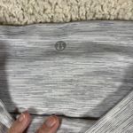 Lululemon  Align High Rise Pant Light Gray Heathered Mesh Panel Cropped Size 8 Photo 2