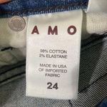 Amo babe high rise slim ankle distressed jeans size 24 Photo 11