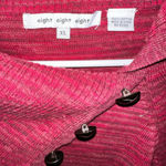 eight eight eight Marled Cranberry Button Cowl Neck Long Sleeve Sweater Dress Photo 8